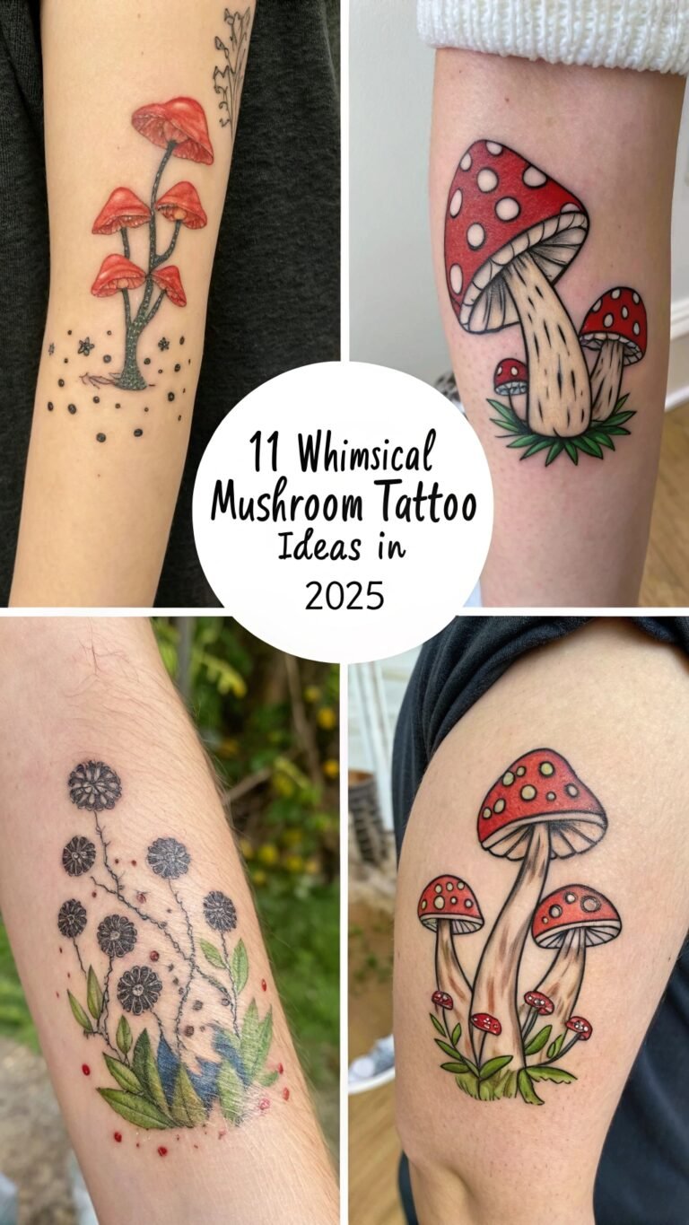 11 Whimsical Mushroom Tattoo Ideas for a Playful Touch