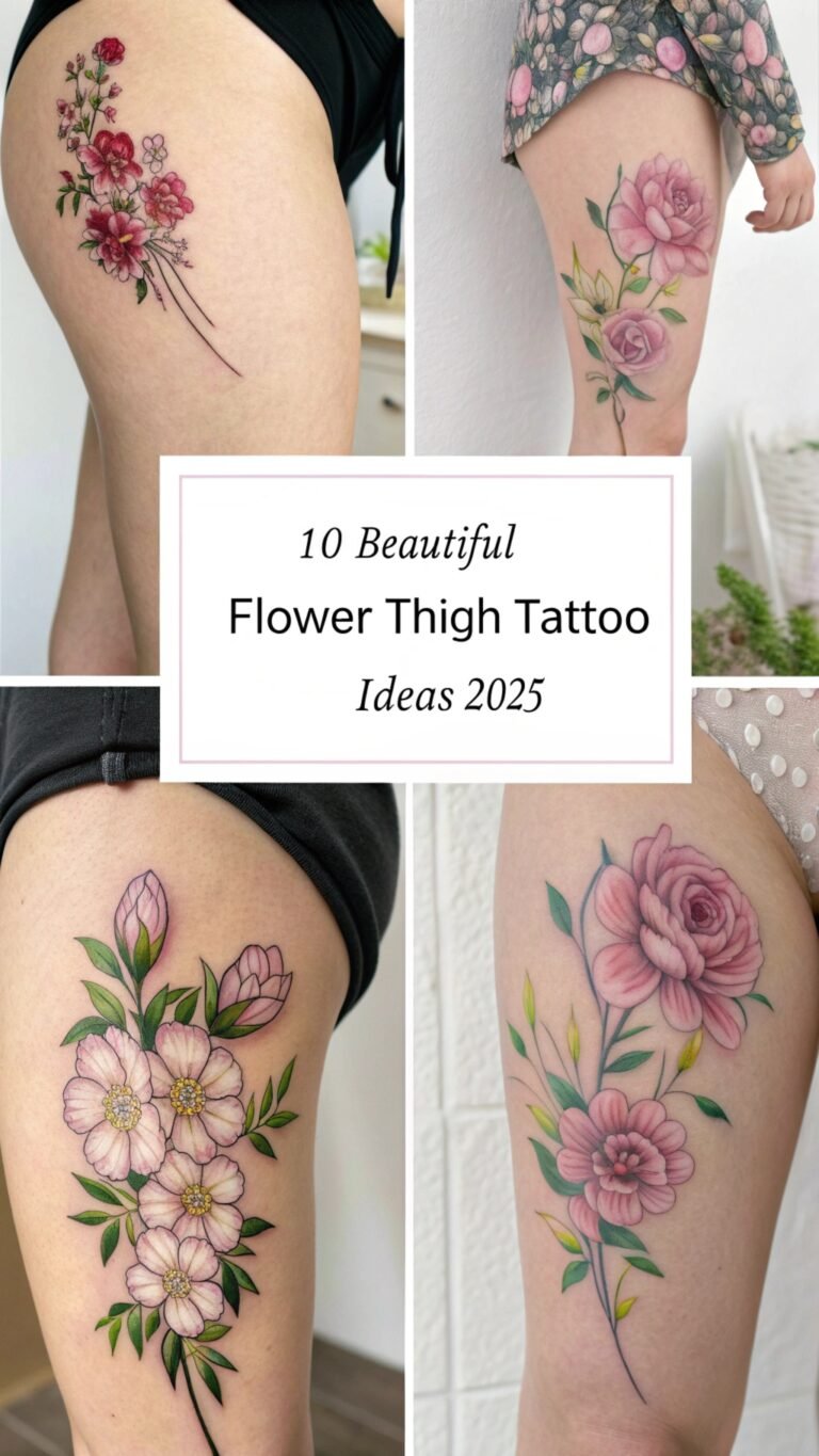 10 Beautiful Flower Thigh Tattoo Ideas 2025 for a Delicate Touch