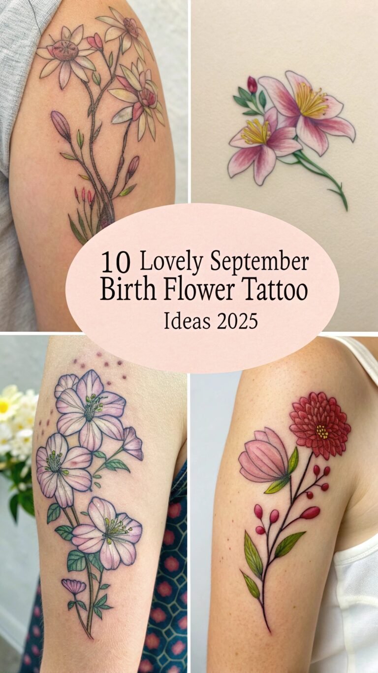 10 Lovely September Birth Flower Tattoo Ideas 2025 for an Amazing Fall Inspiration