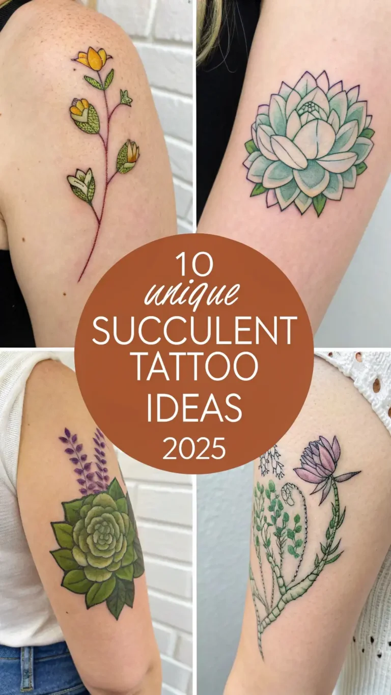 10 Unique Succulent Tattoo Ideas 2025 for a Modern Look