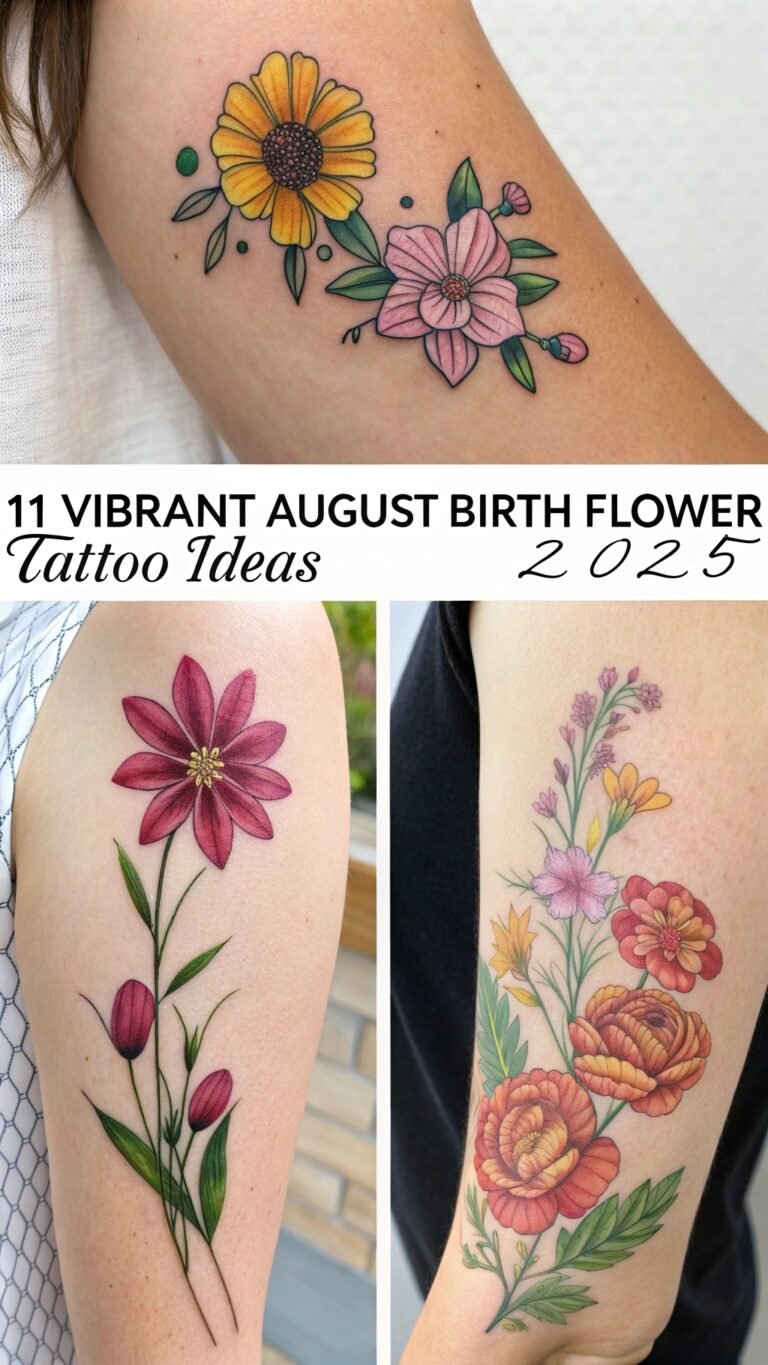 11 Vibrant August Birth Flower Tattoo Ideas for a Summer Vibe 2025