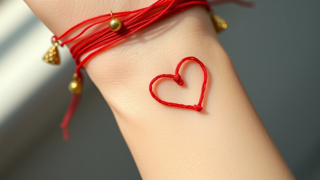 red string tattoo symbolism