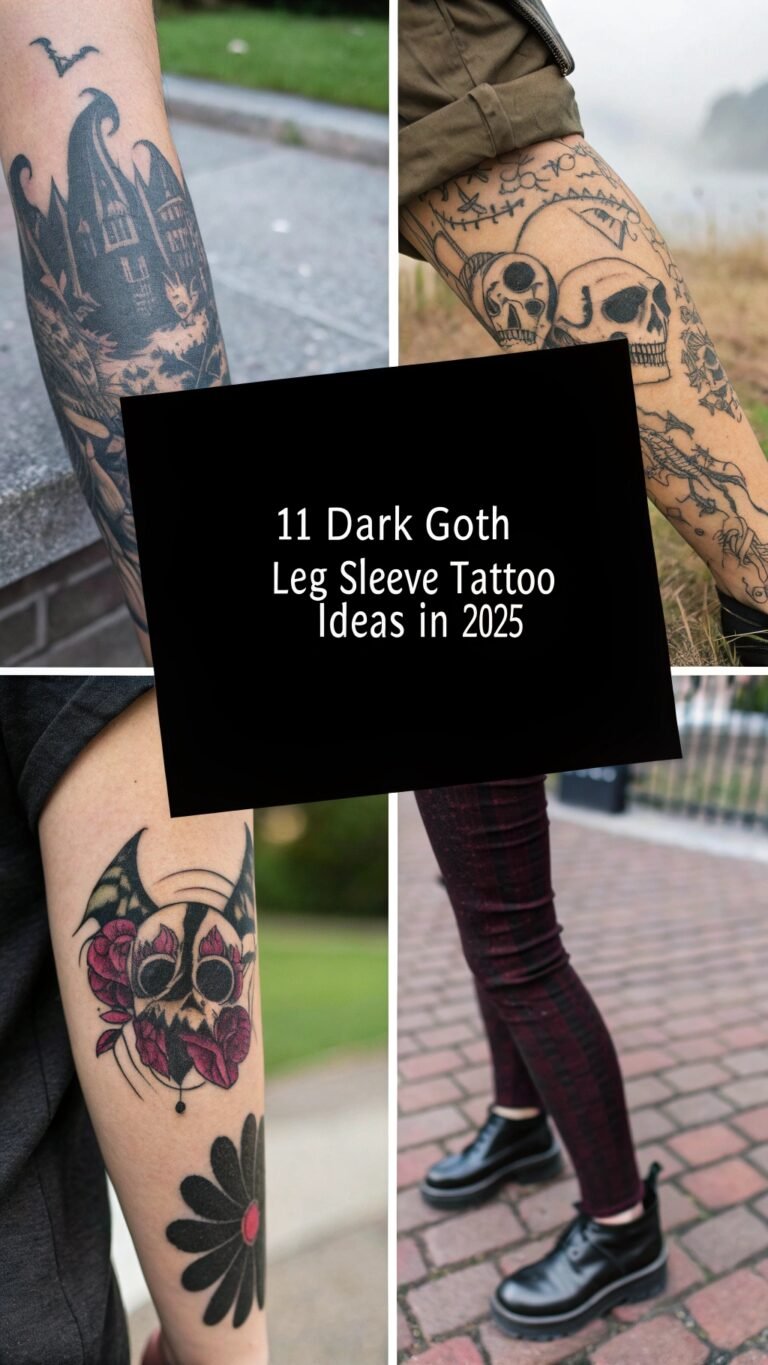 11 Dark Goth Leg Sleeve Tattoo Design Ideas for the Edgy